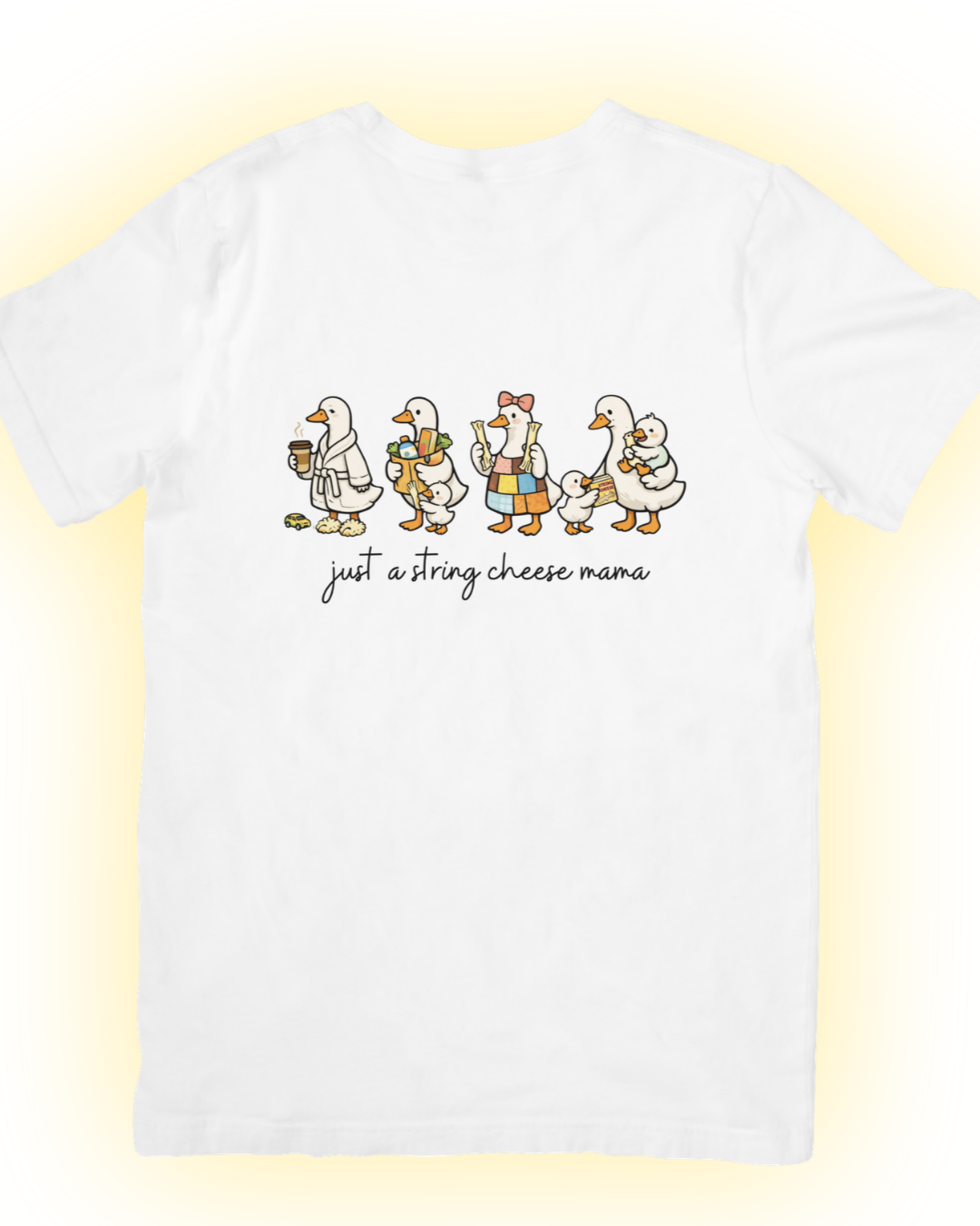 JUST A STRING CHEESE MAMA Comfort Colors Tee