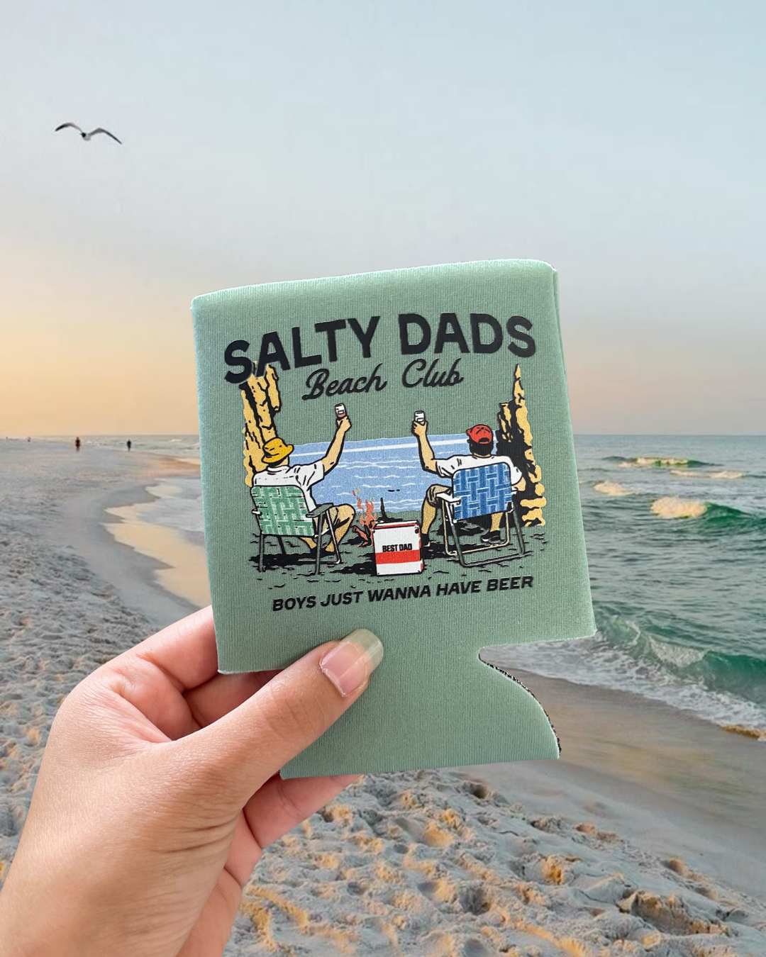 SALTY DADS BEACH CLUB Koozies